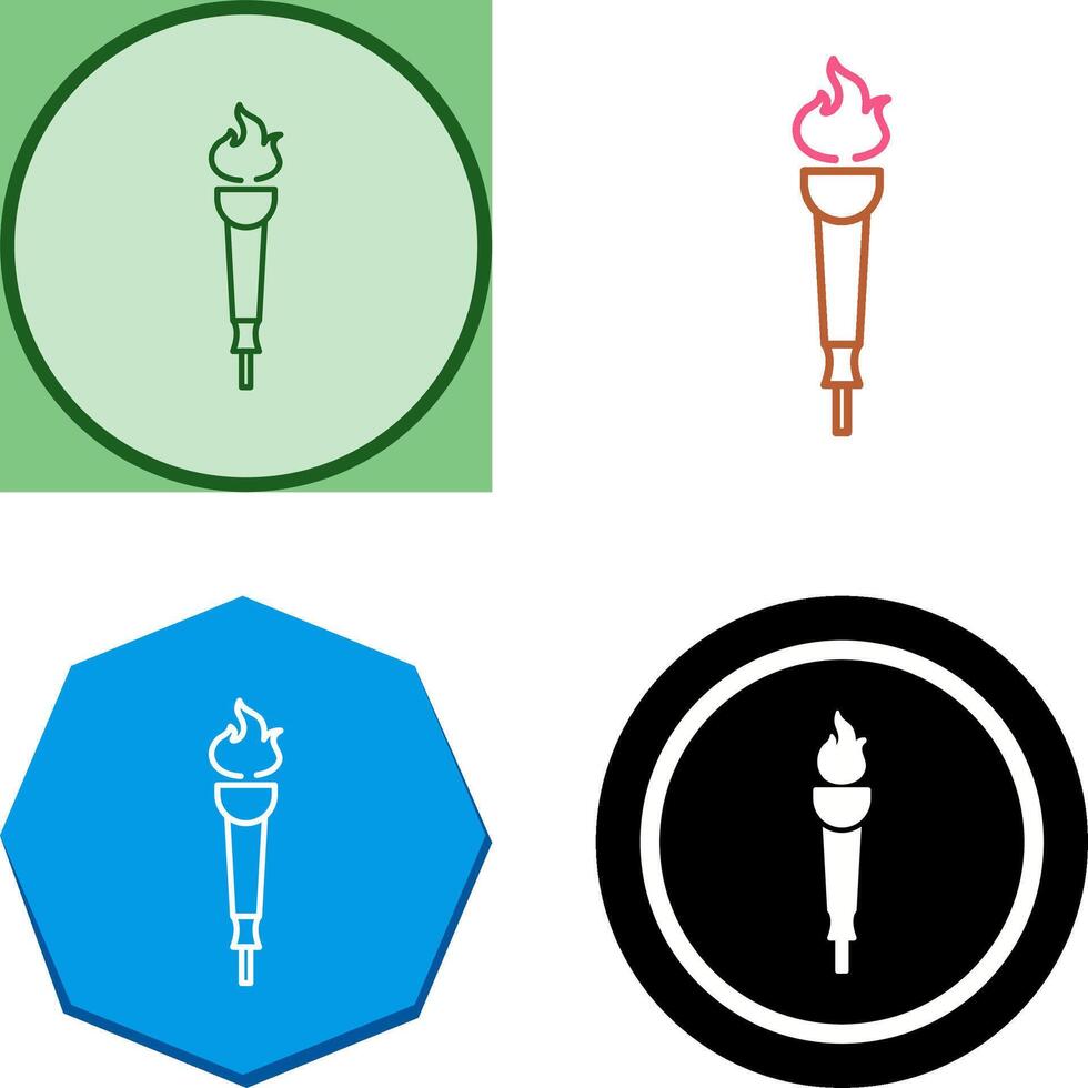 Museum Torch Icon Design vector