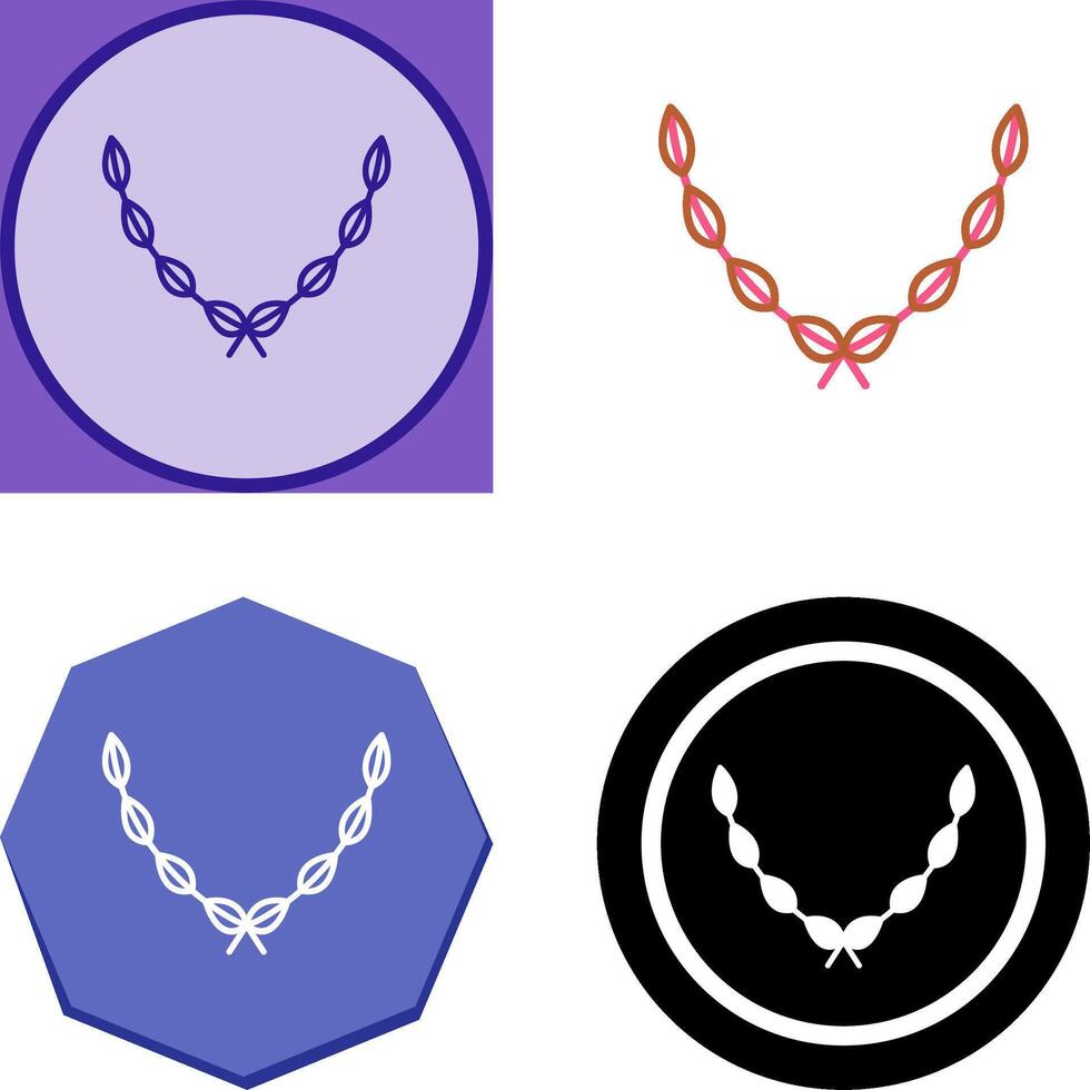 Leaves Wreath Icon Design vector