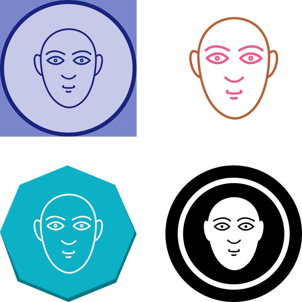 Human Face Icon Design vector