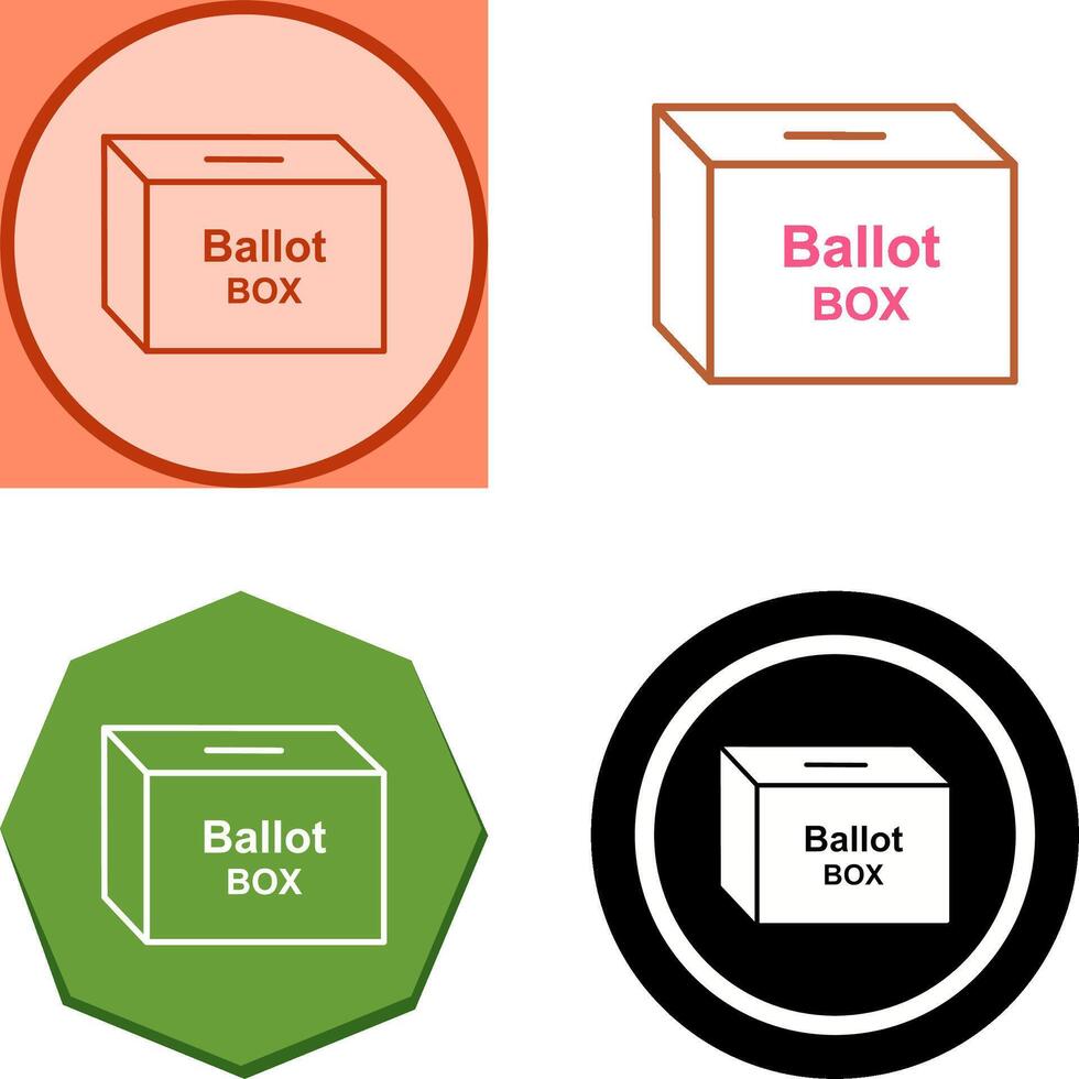 Ballot Box Icon Design vector