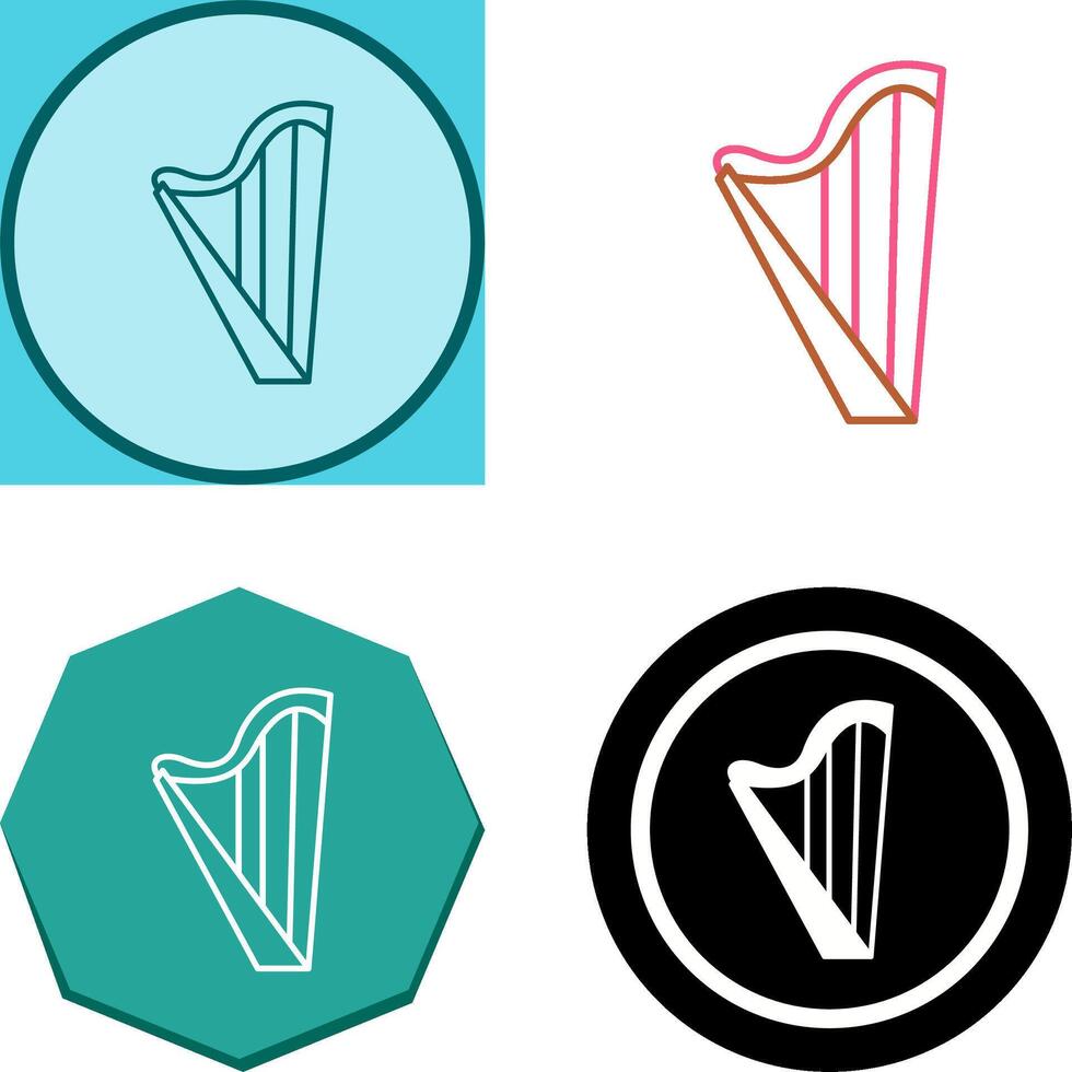 Harp Icon Design vector