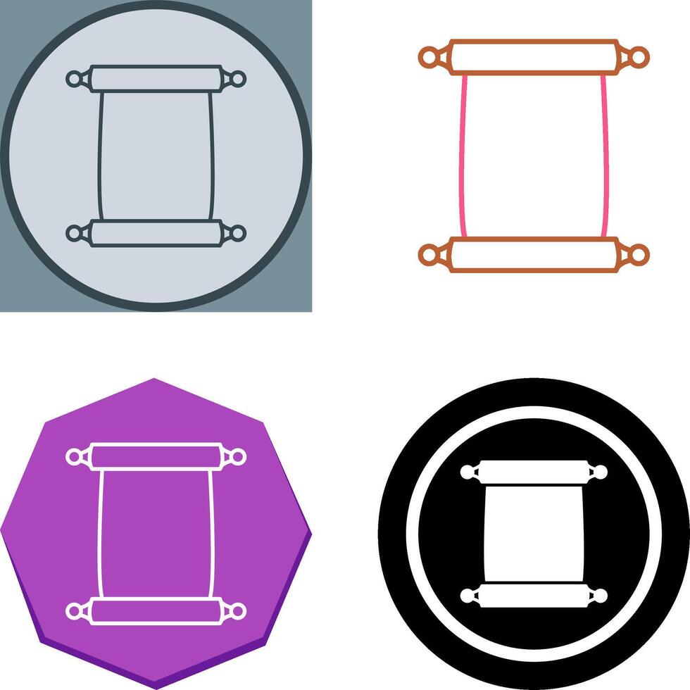 Scroll of Paper Icon Design vector