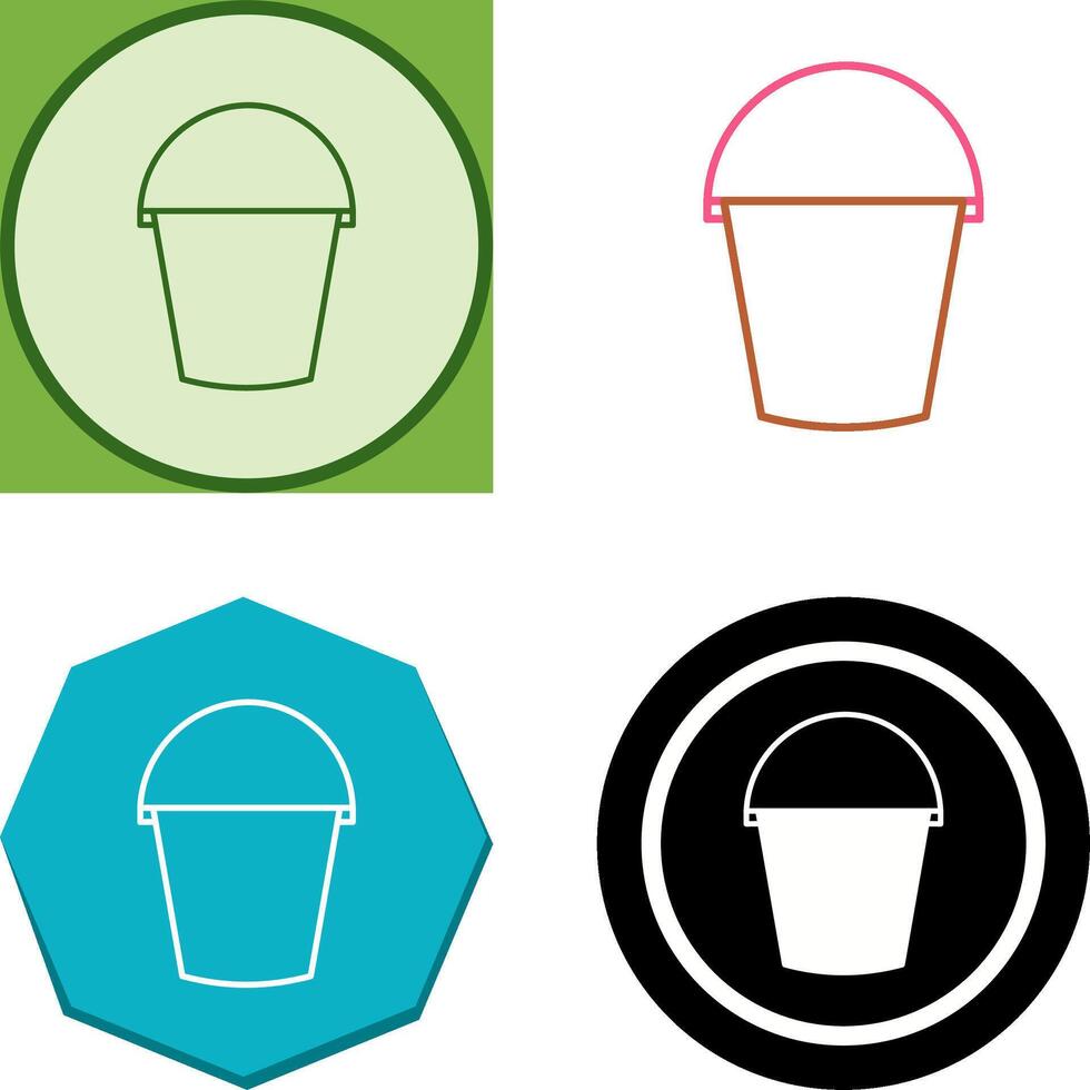 Water Bucket Icon Design vector