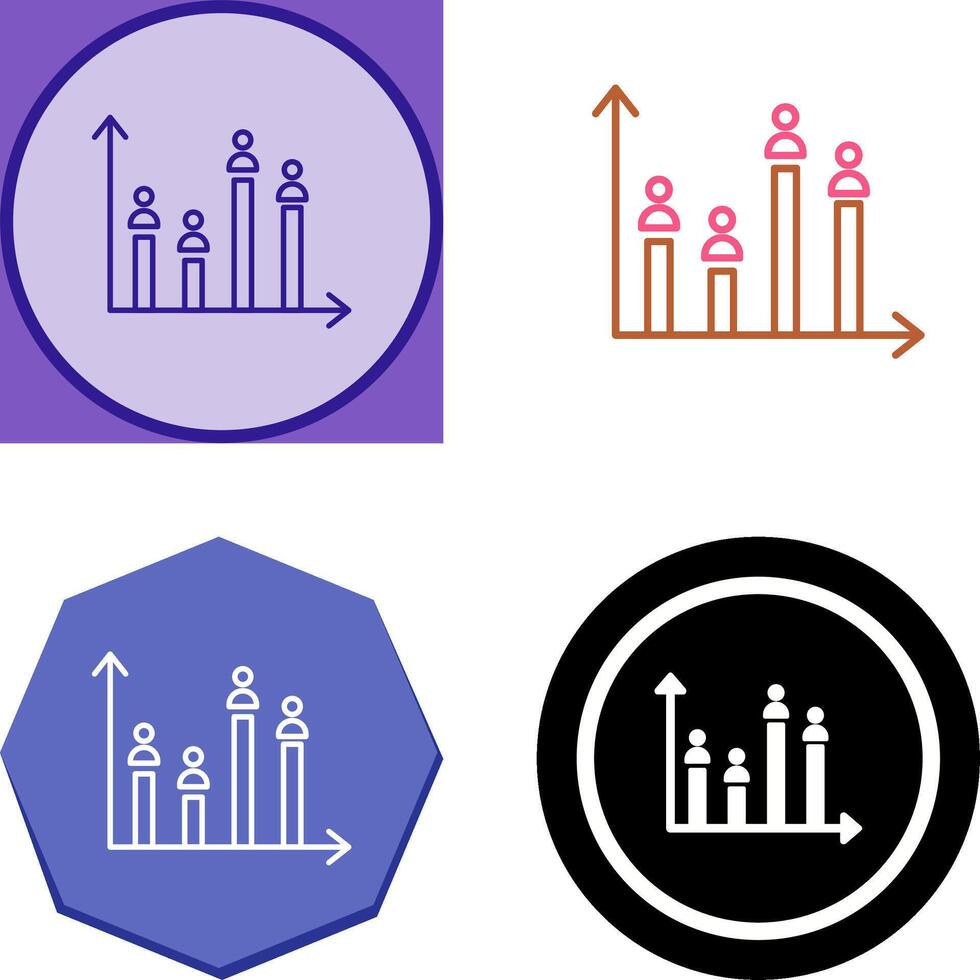 Candidate Graph Icon Design vector