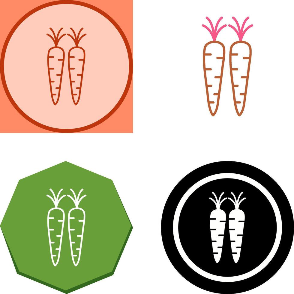 Carrots Icon Design vector