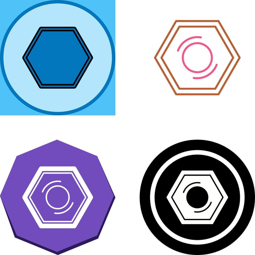 Nut Icon Design vector