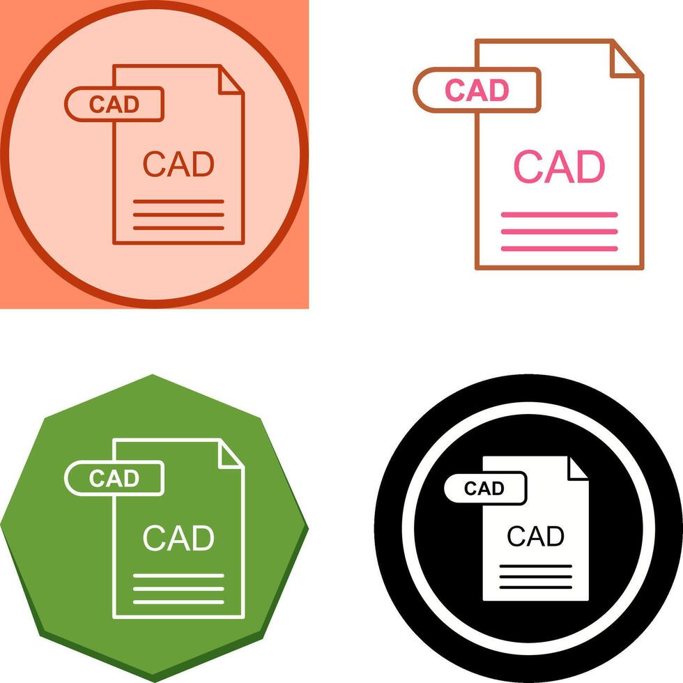 CAD Icon Design vector