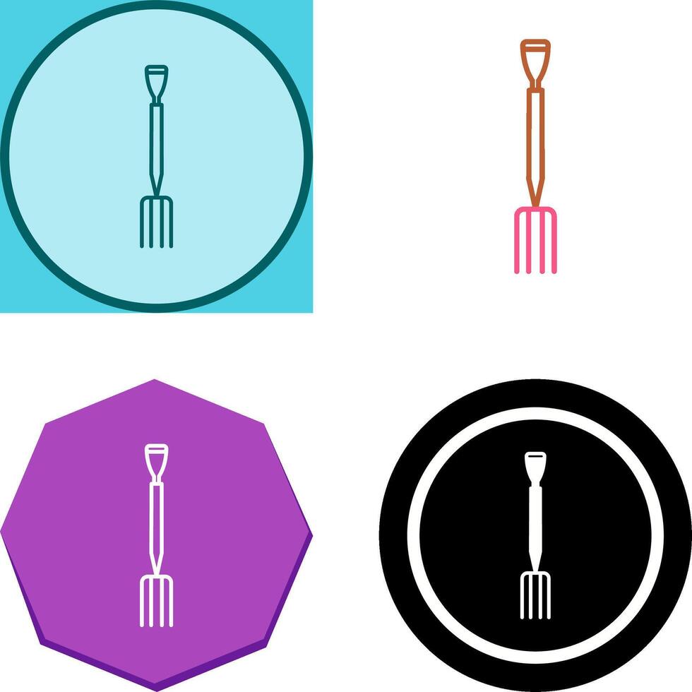 Gardening Fork Icon Design vector