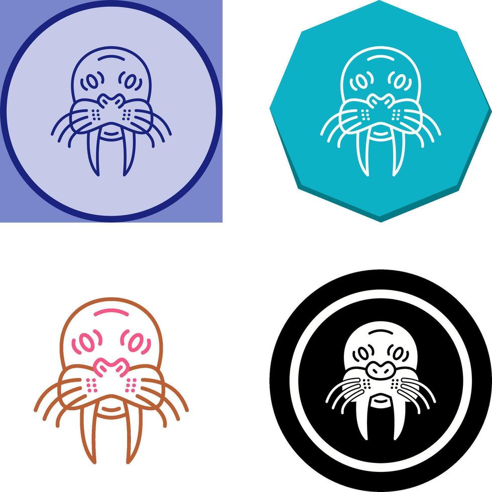 Walrus Icon Design vector