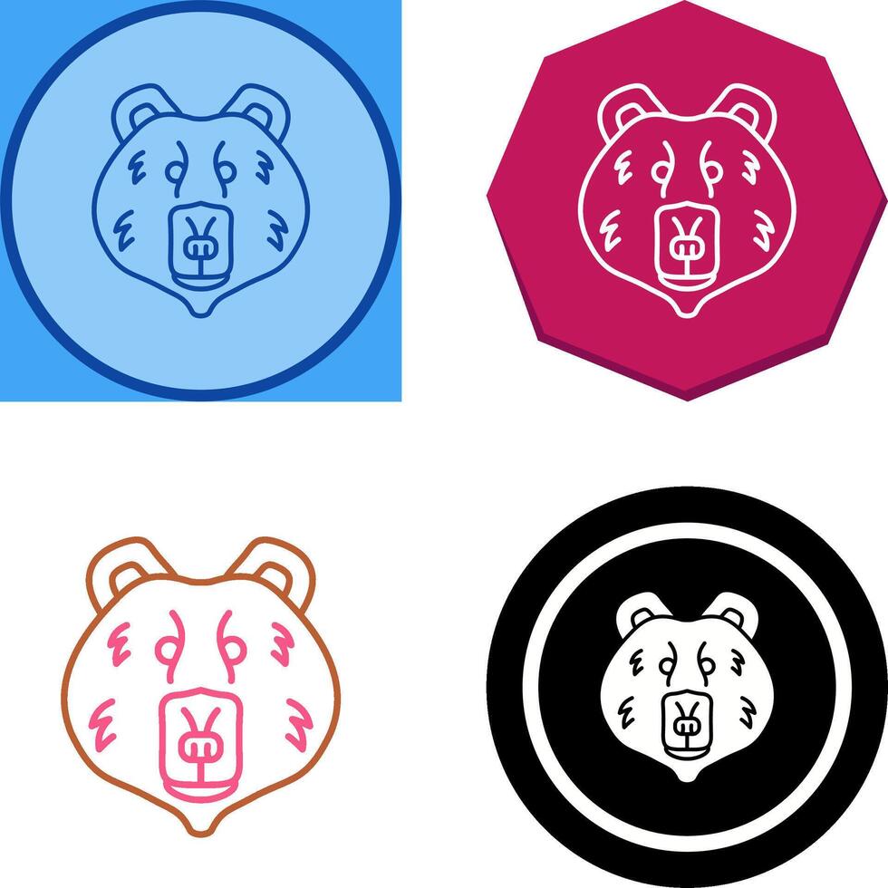 Polar Bear Icon Design vector