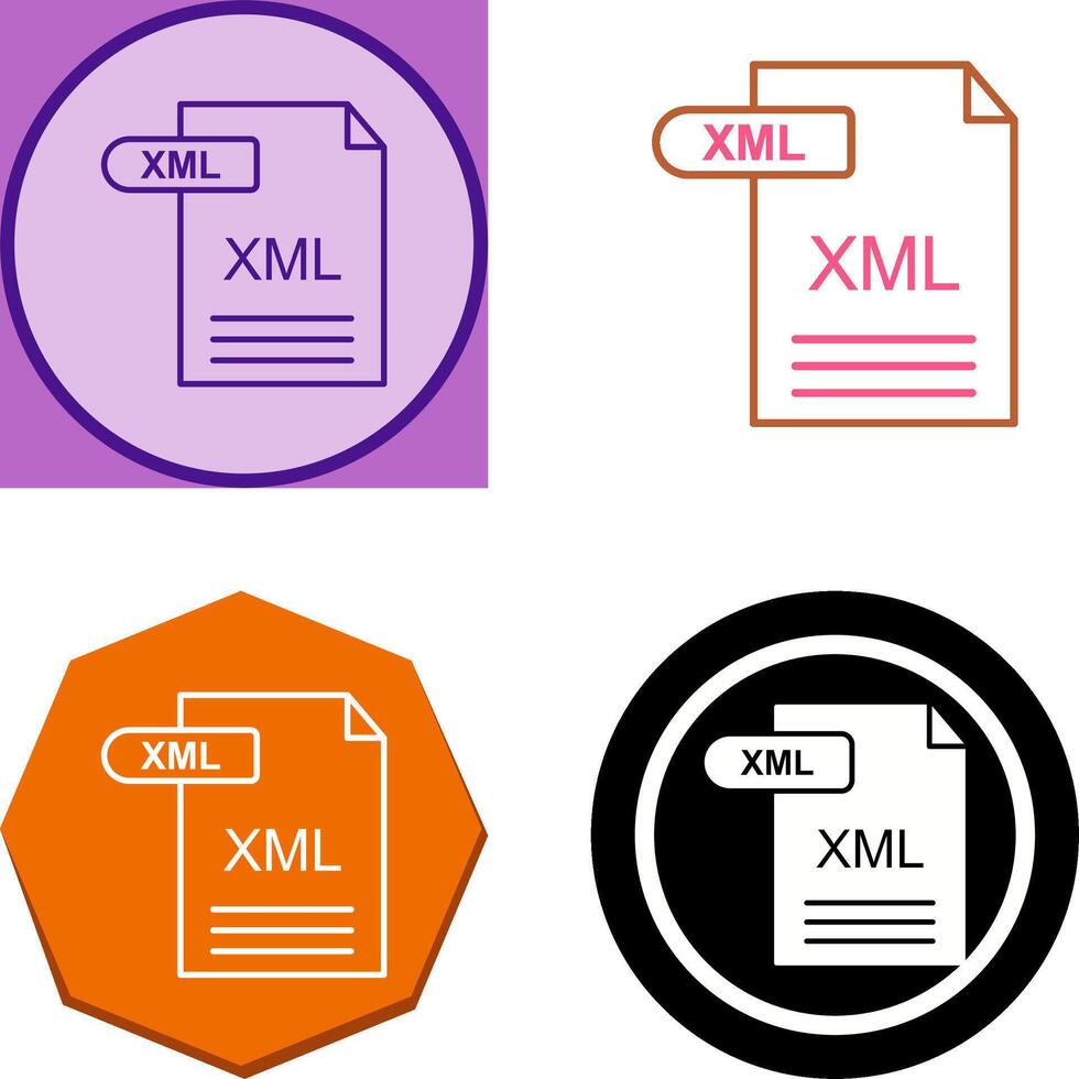 XML Icon Design vector