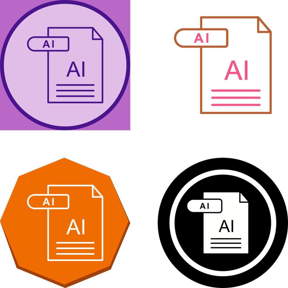 AI Icon Design vector