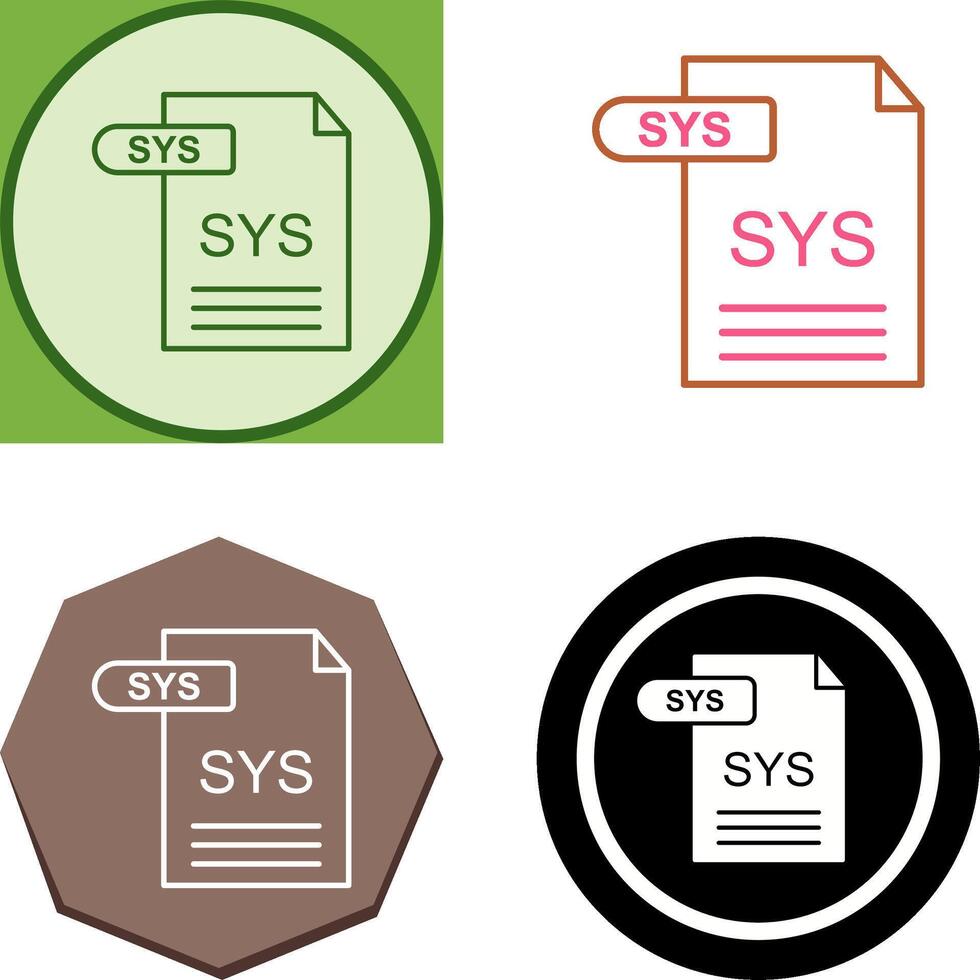 SYS Icon Design vector