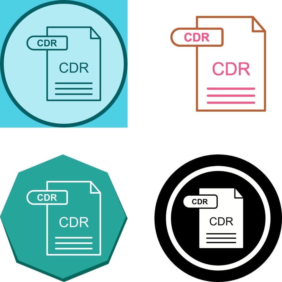 CDR Icon Design vector