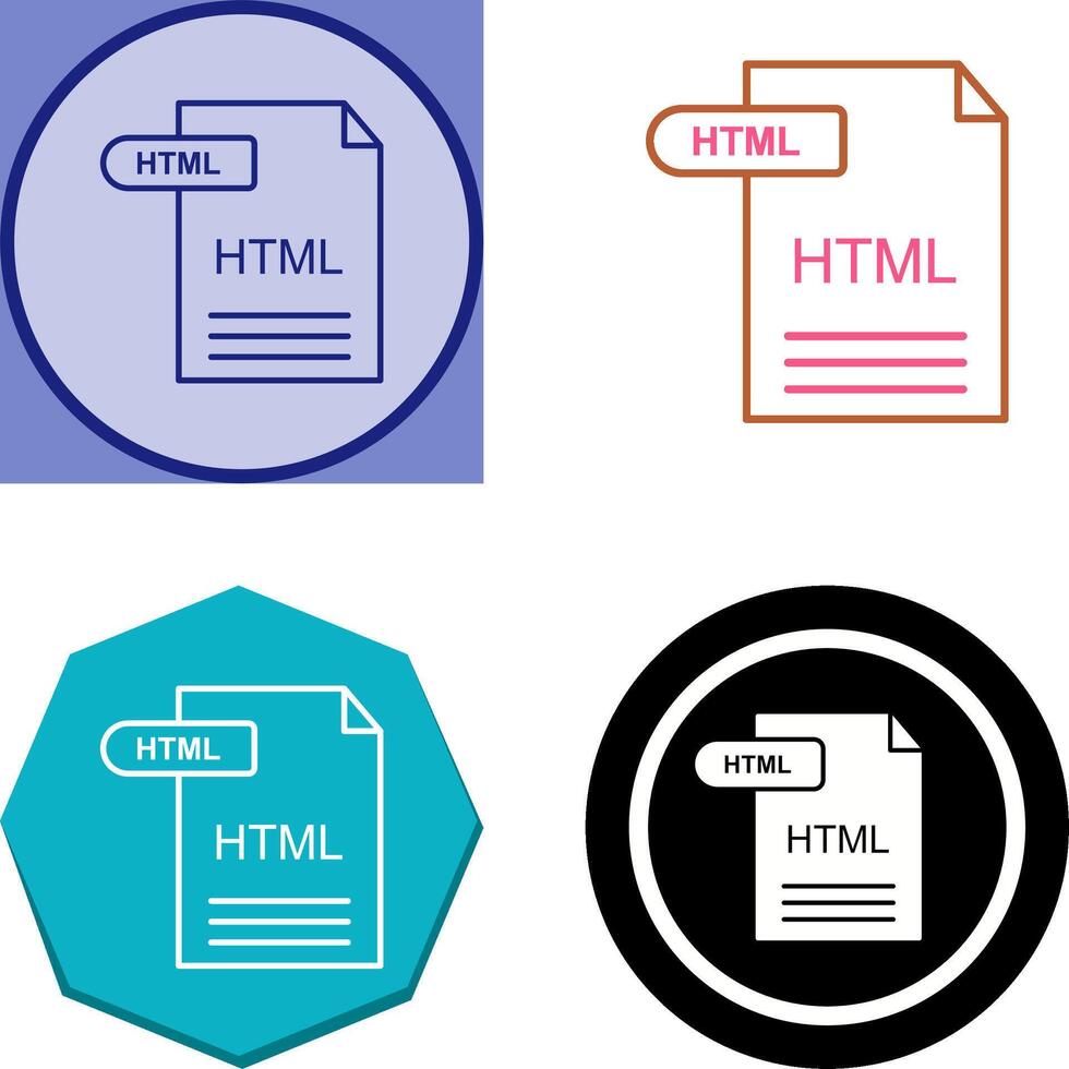 HTML Icon Design vector
