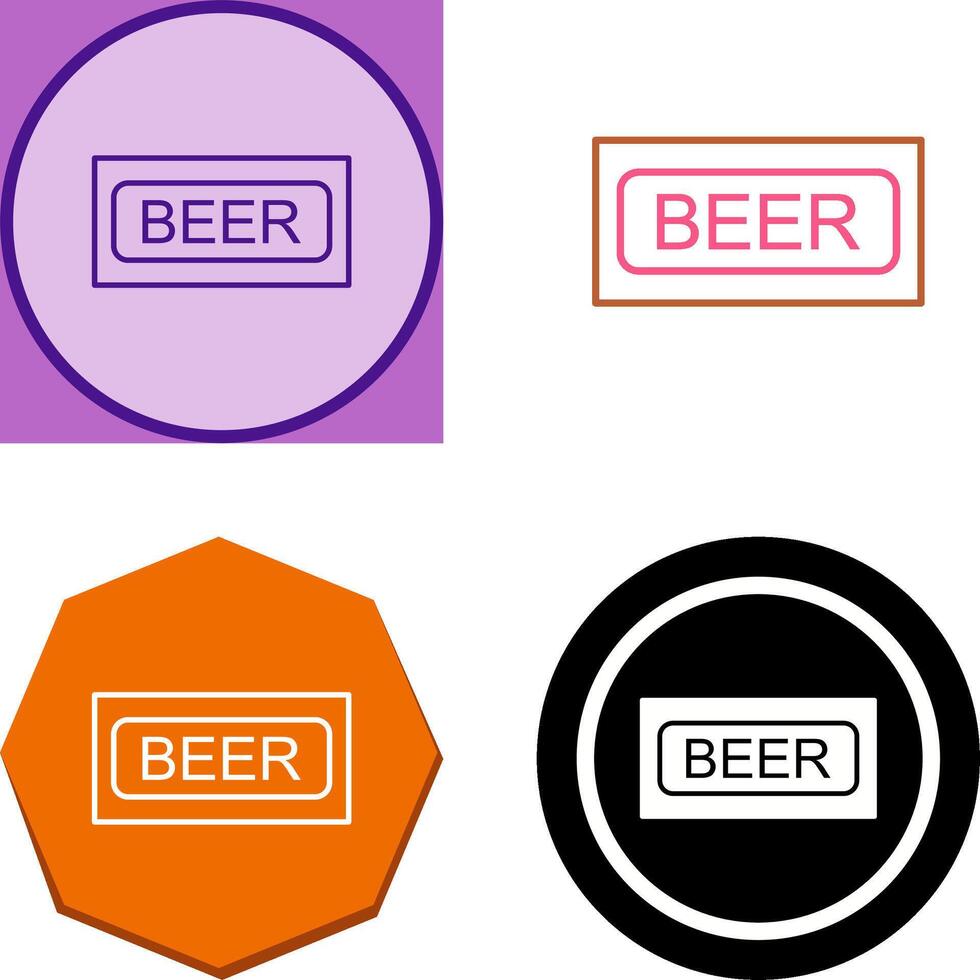 Beer Sign Icon Design vector