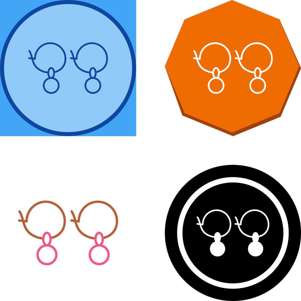 Earrings Icon Design vector