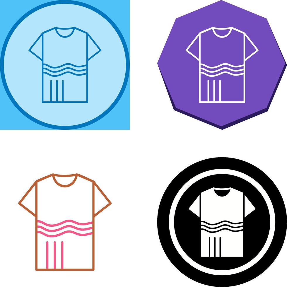 T Shirt with lines Icon Design vector