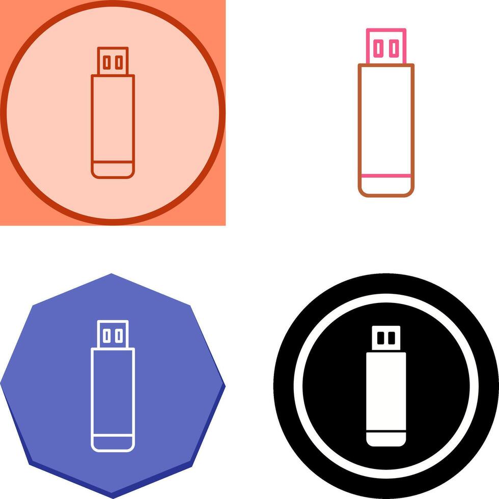 USB Drive Icon Design vector