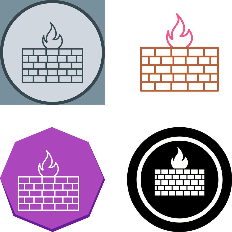 Firewall Icon Design vector