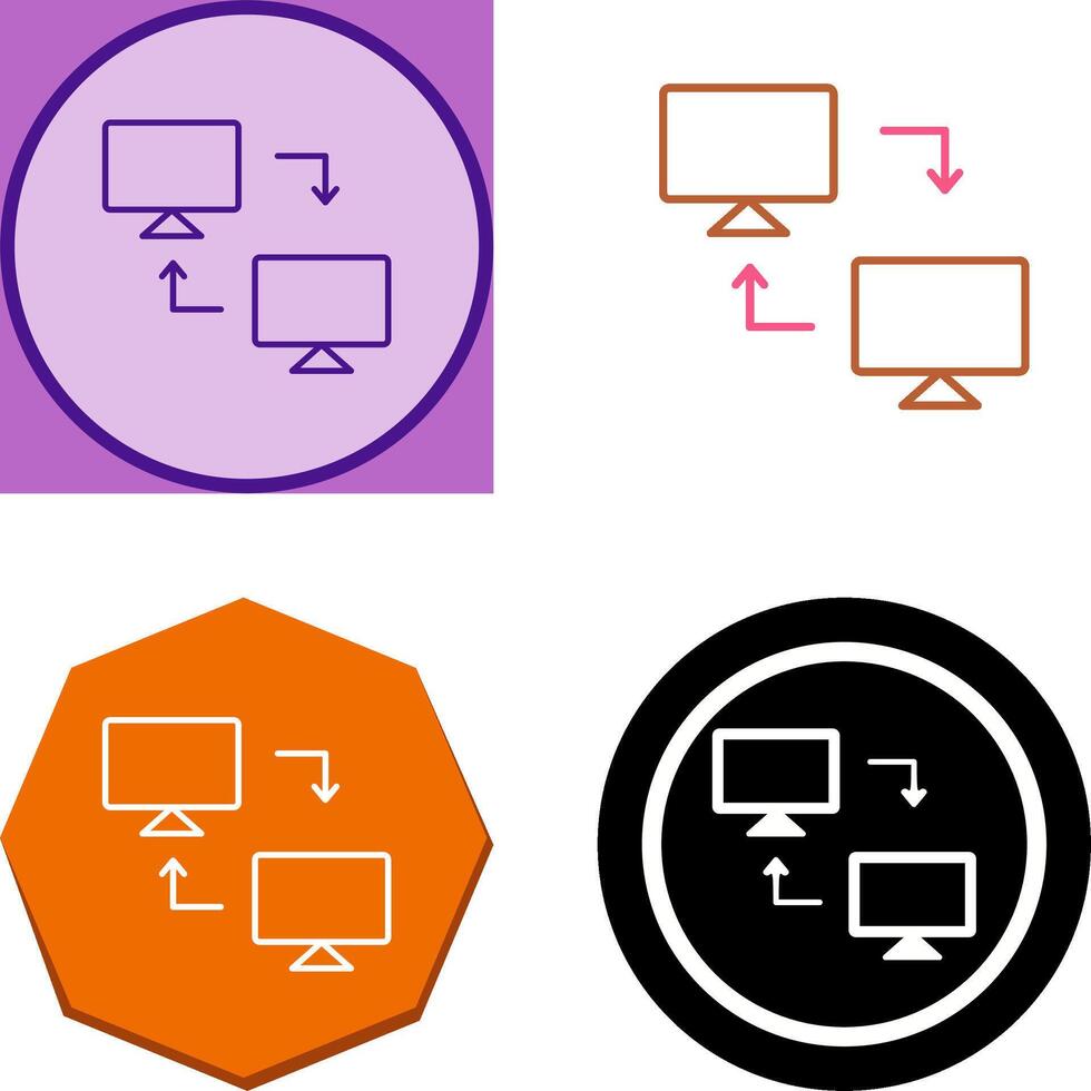 Sharing Systems Icon Design vector
