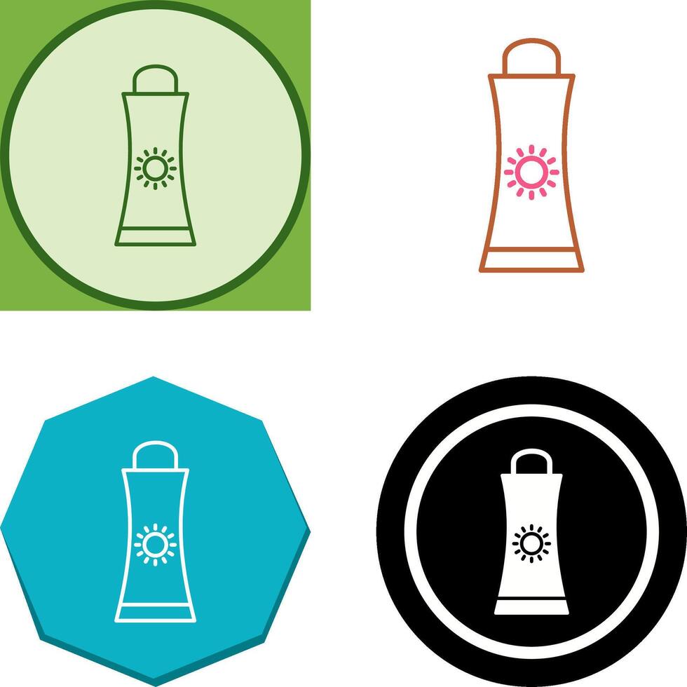 Sunblock Cream Icon Design vector
