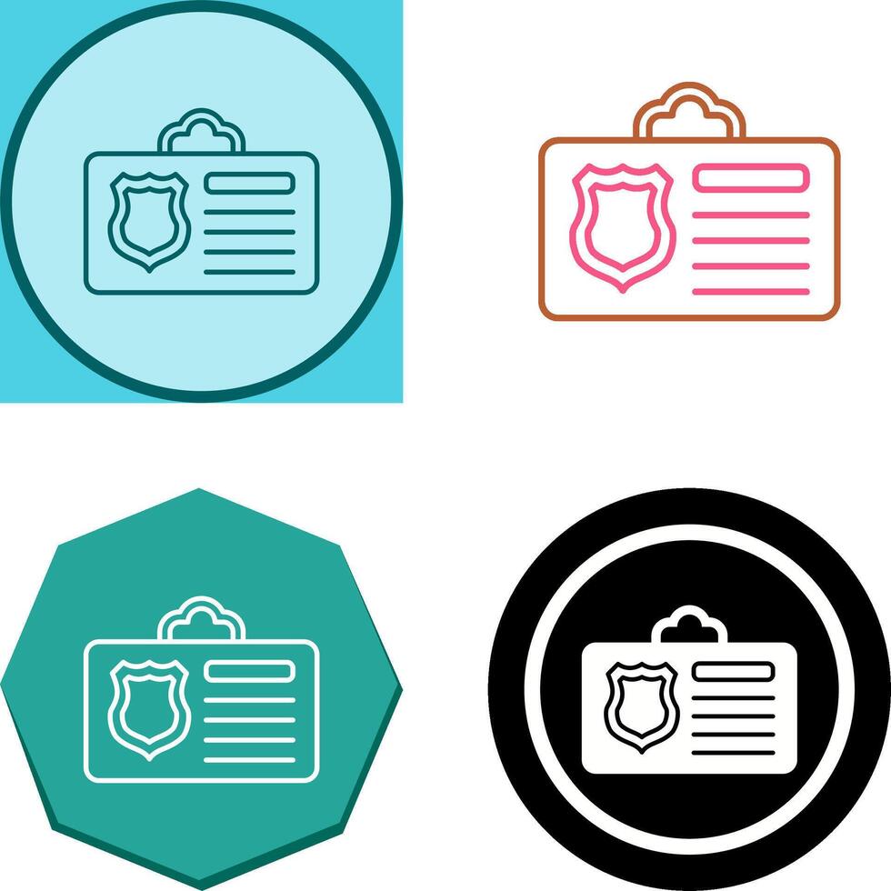 Id Card Icon Design vector