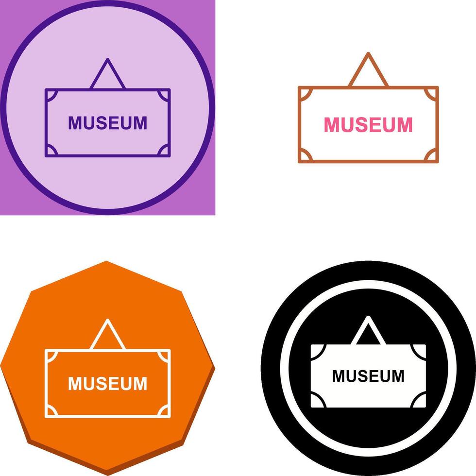 Museum Tag Icon Design vector