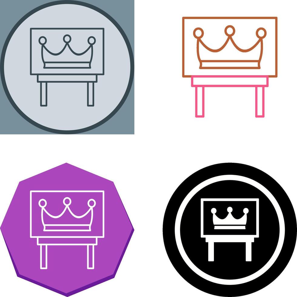 Crown Exhibit Icon Design vector
