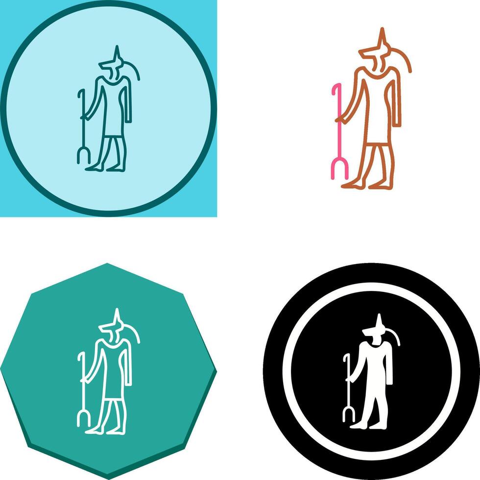 Egyptian god Icon Design vector