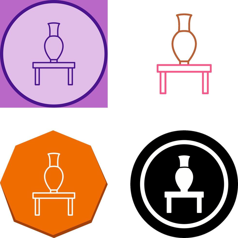 Vase Exhibit Icon Design vector