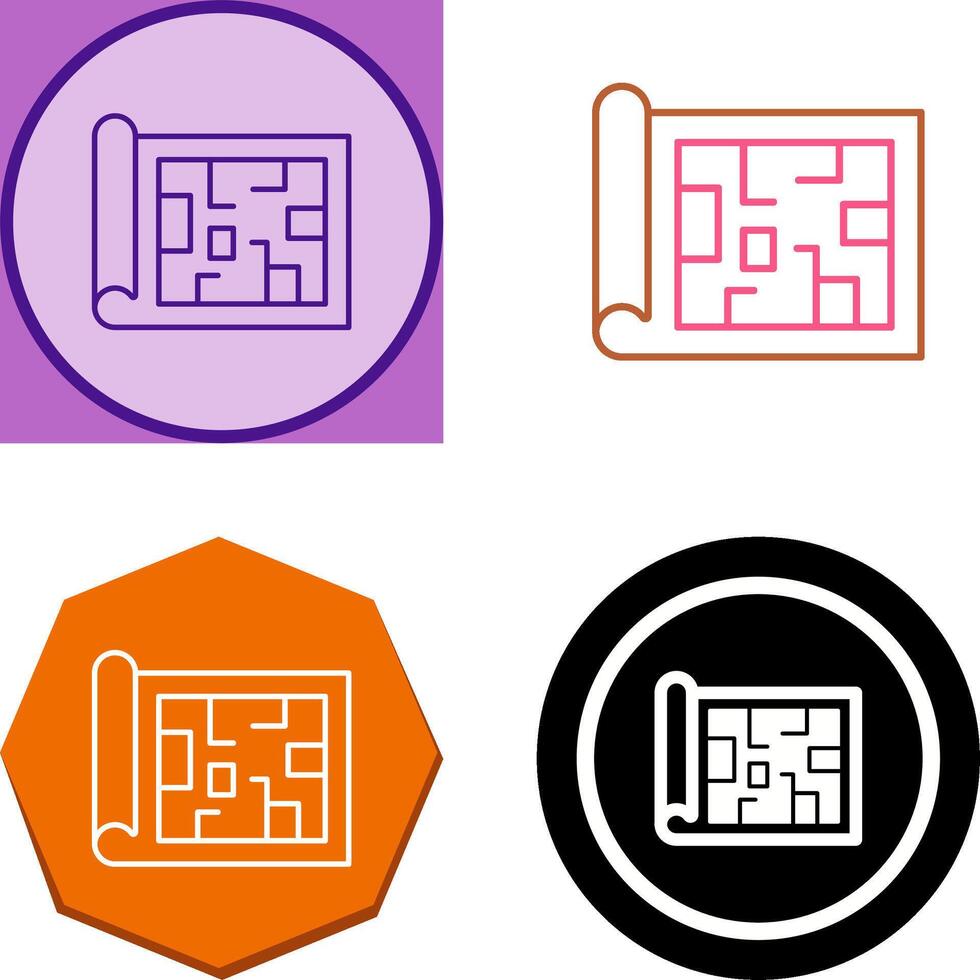 Blueprint Icon Design vector