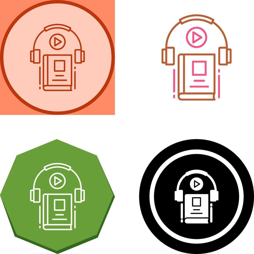 Audio Book Icon Design vector
