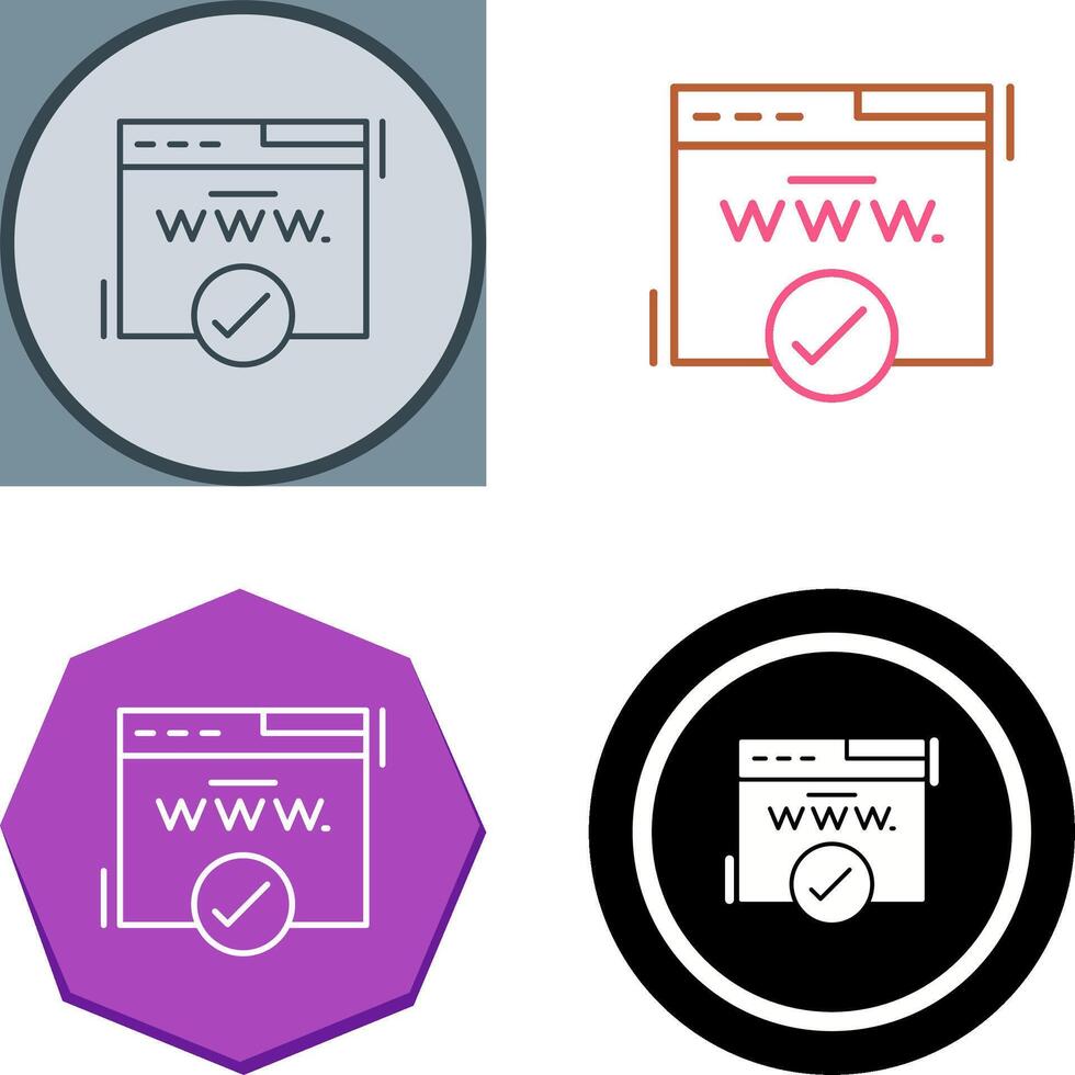 Domain Icon Design vector