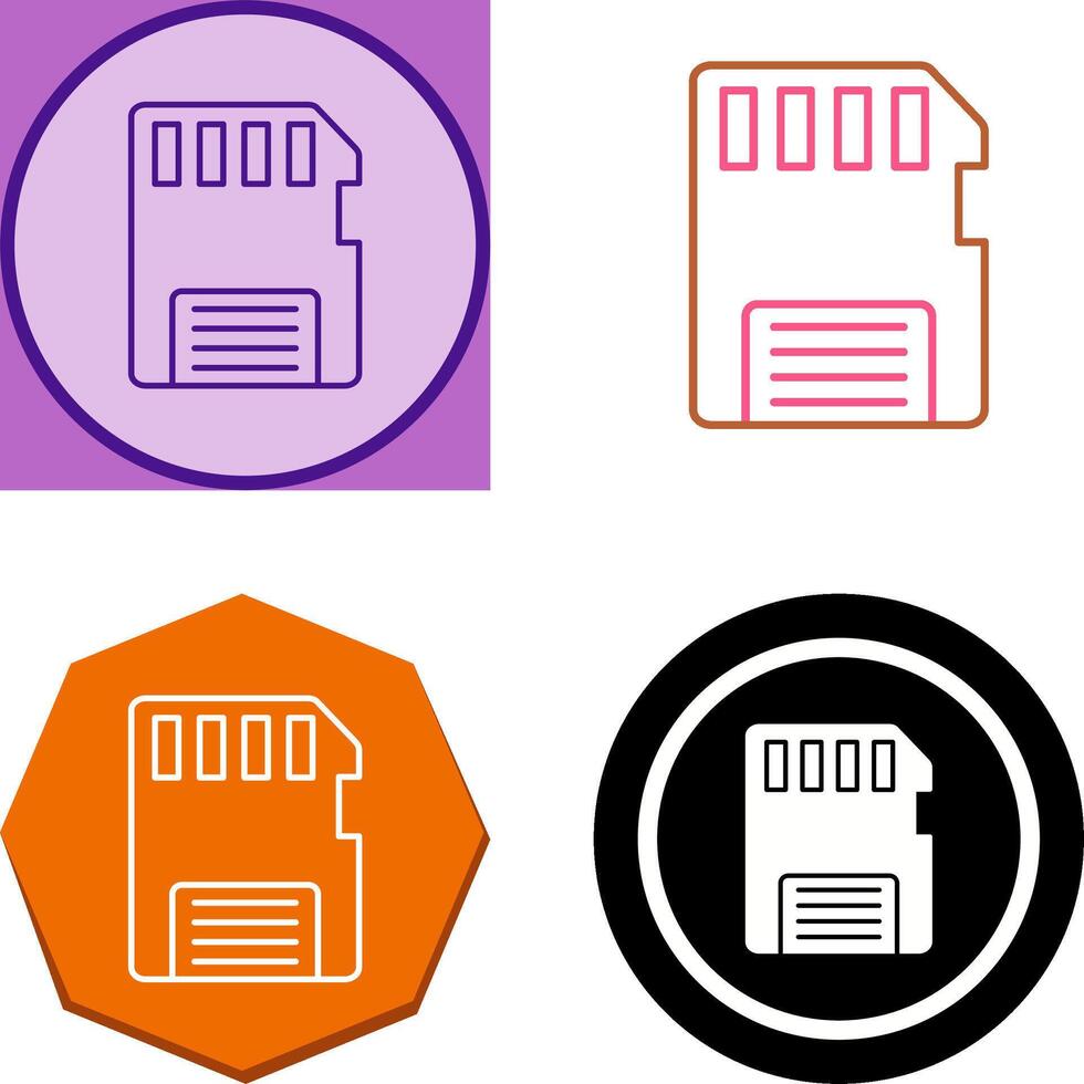 Memory Card Icon Design vector