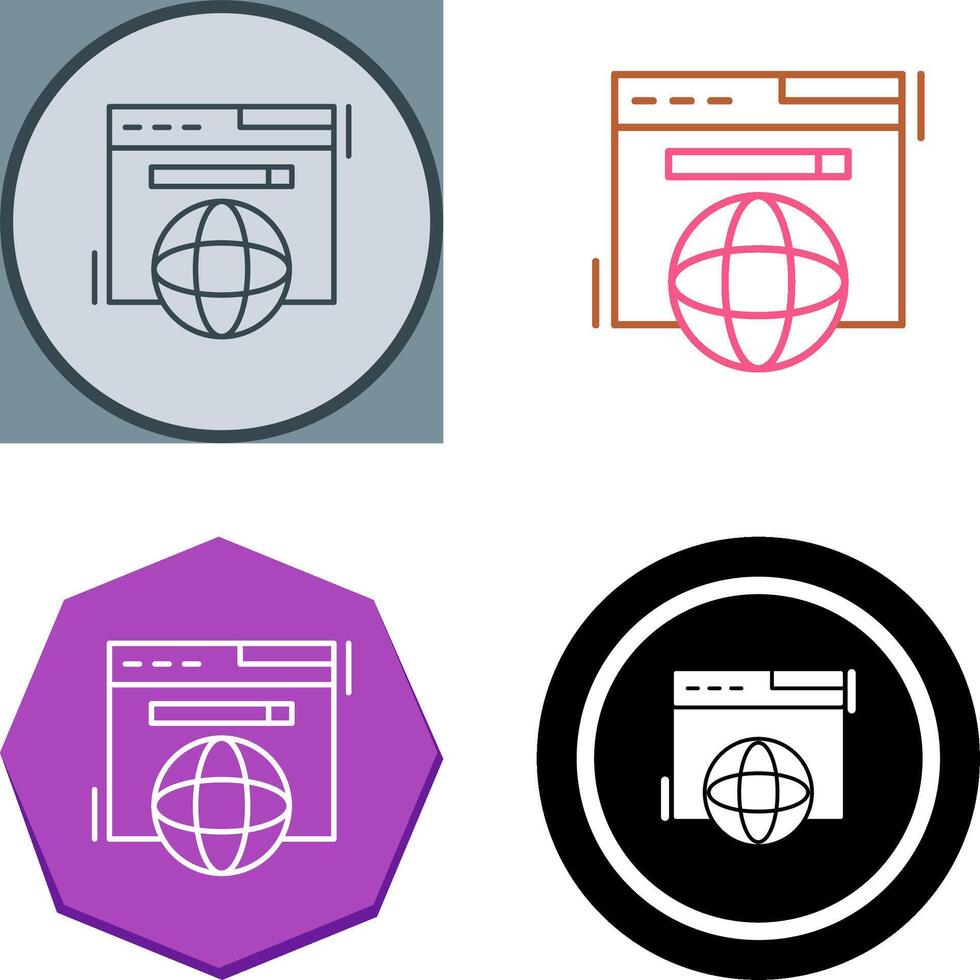 Browser Icon Design vector