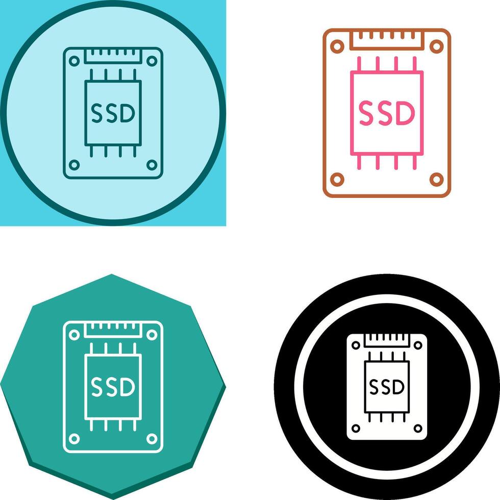 Ssd Icon Design vector