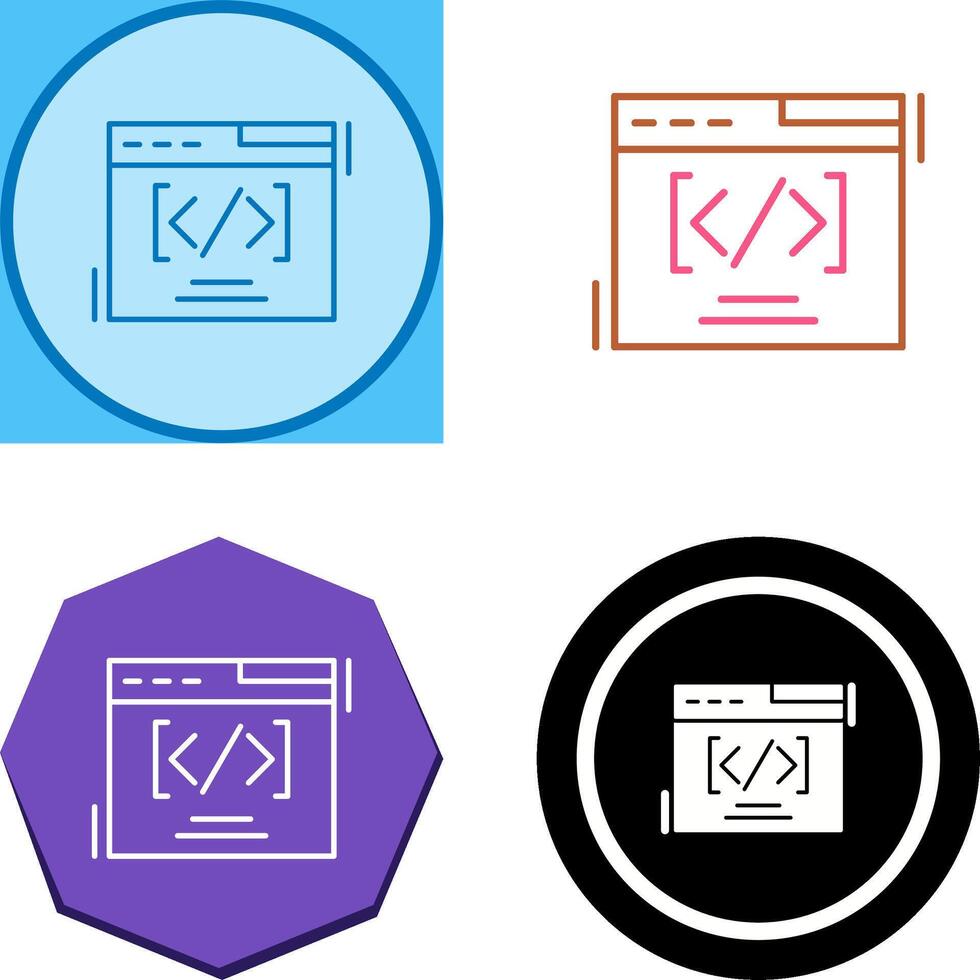 Web Coding Icon Design vector