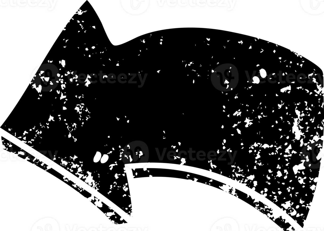 line drawing quirky cartoon arrow distressed icon png