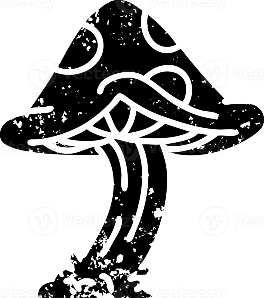 linea scarabocchio di un' velenoso fungo velenoso fungo afflitto icona png