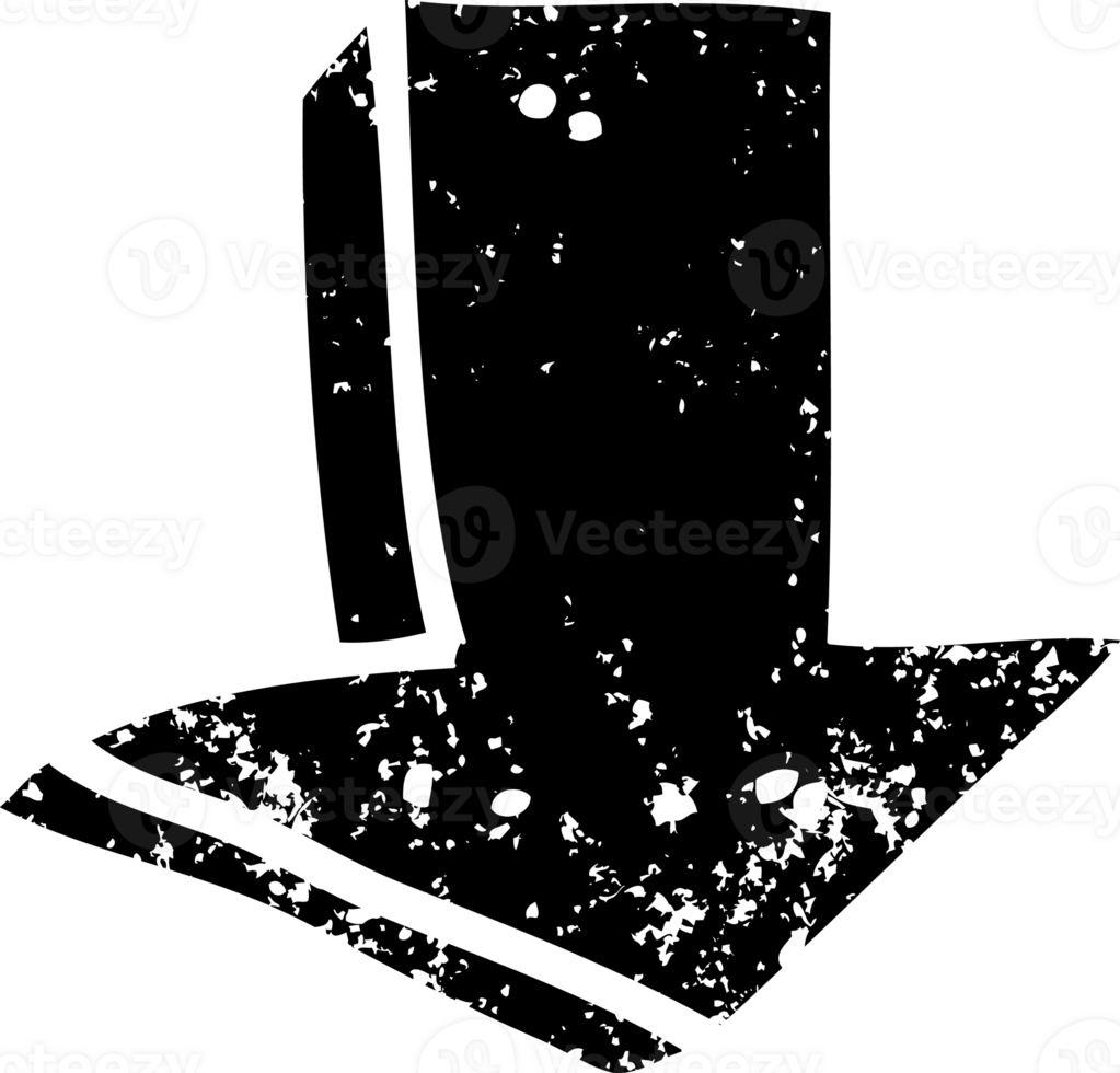 line drawing cartoon arrow pointing direction distressed icon png