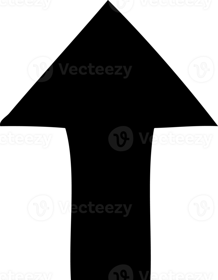 line drawing cartoon of a directional arrow solid black icon png