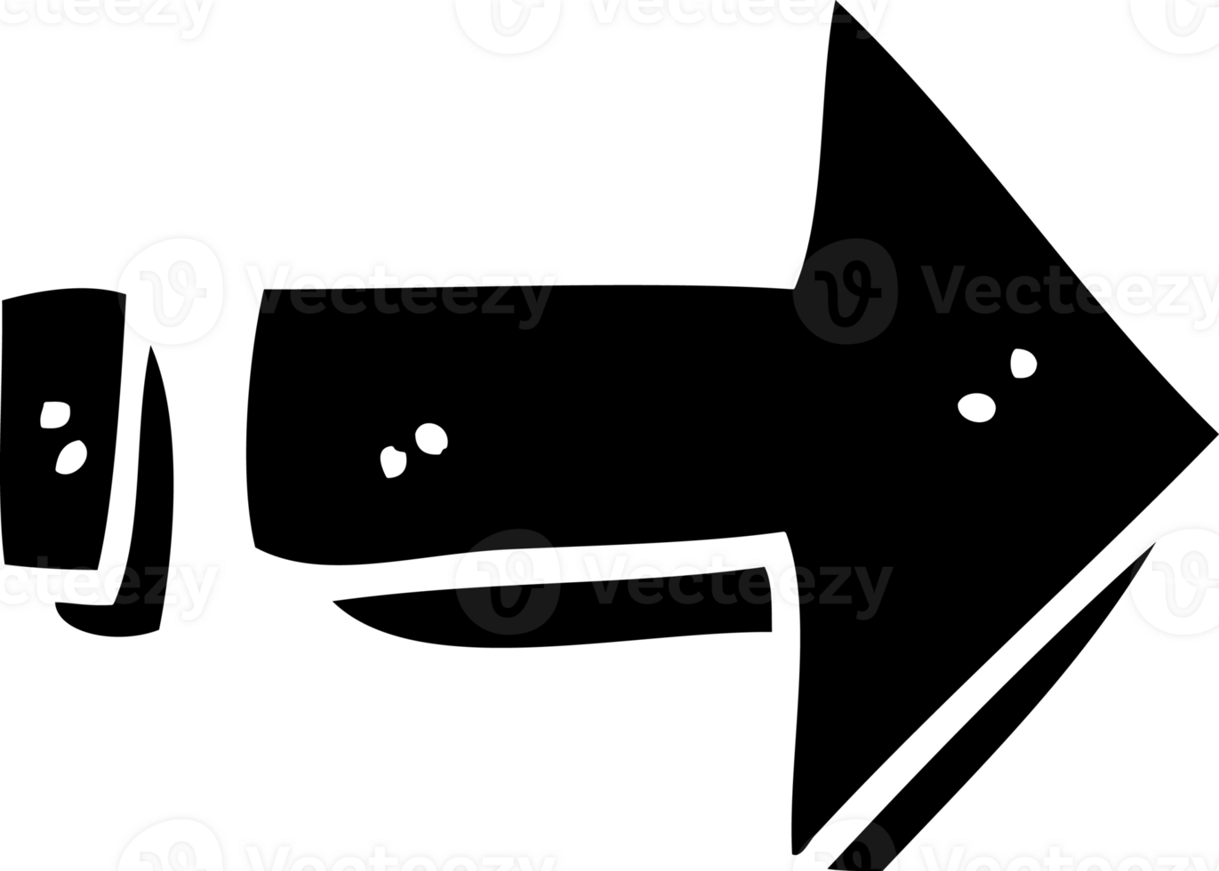 line drawing cartoon arrow pointing direction solid black icon png