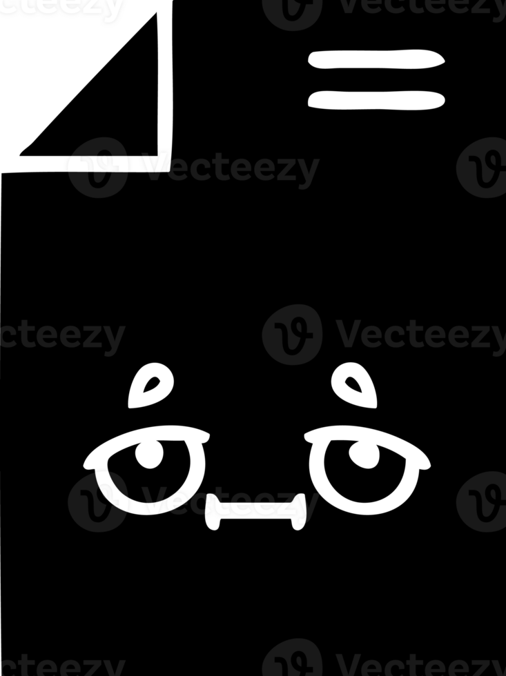 line drawing cartoon of a sheet of paper  solid black icon png