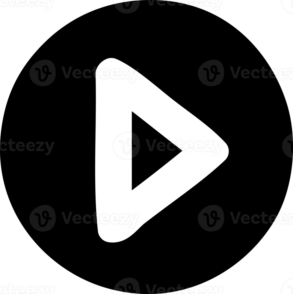 play button symbol solid black icon png