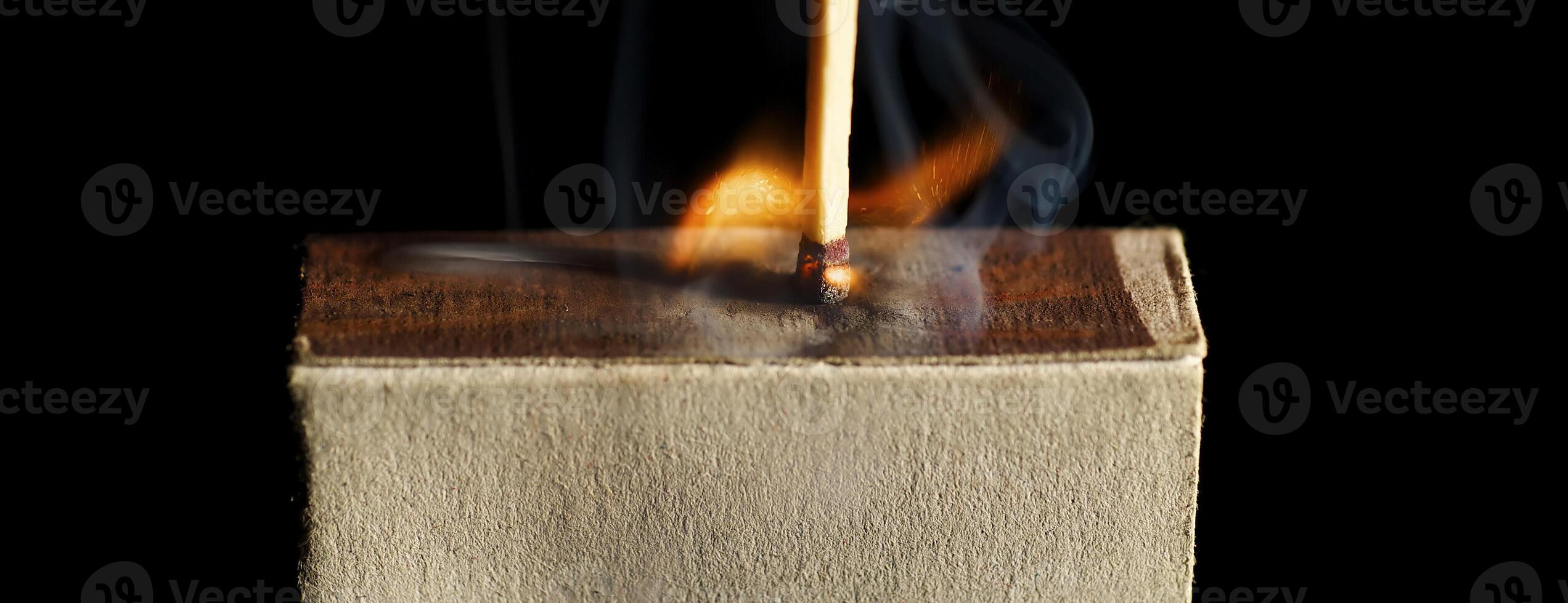The wooden match photo