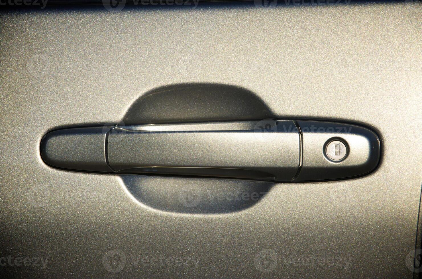 close-up of automobile handle of door photo