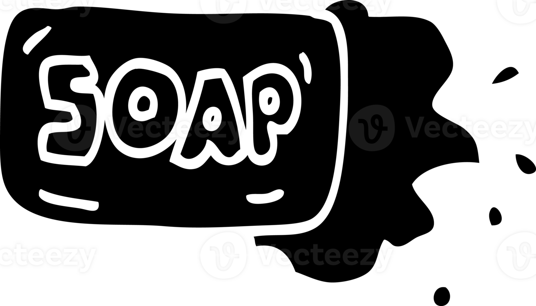 line drawing cartoon bar of soap solid black icon 45470562 PNG