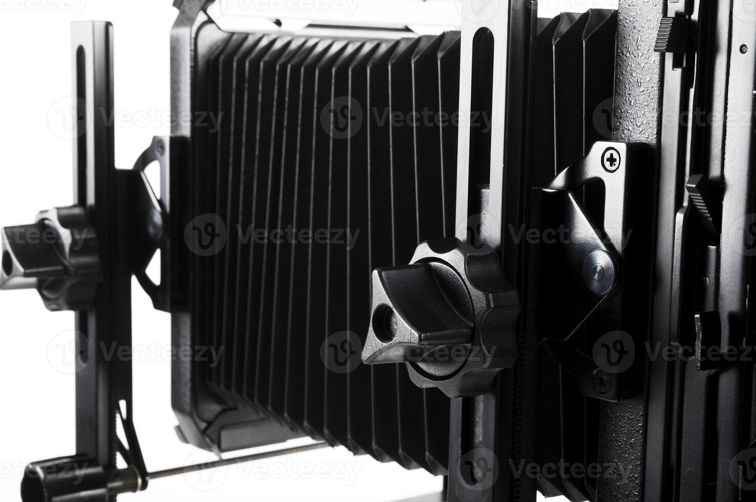Large format camera front taken from the side. photo