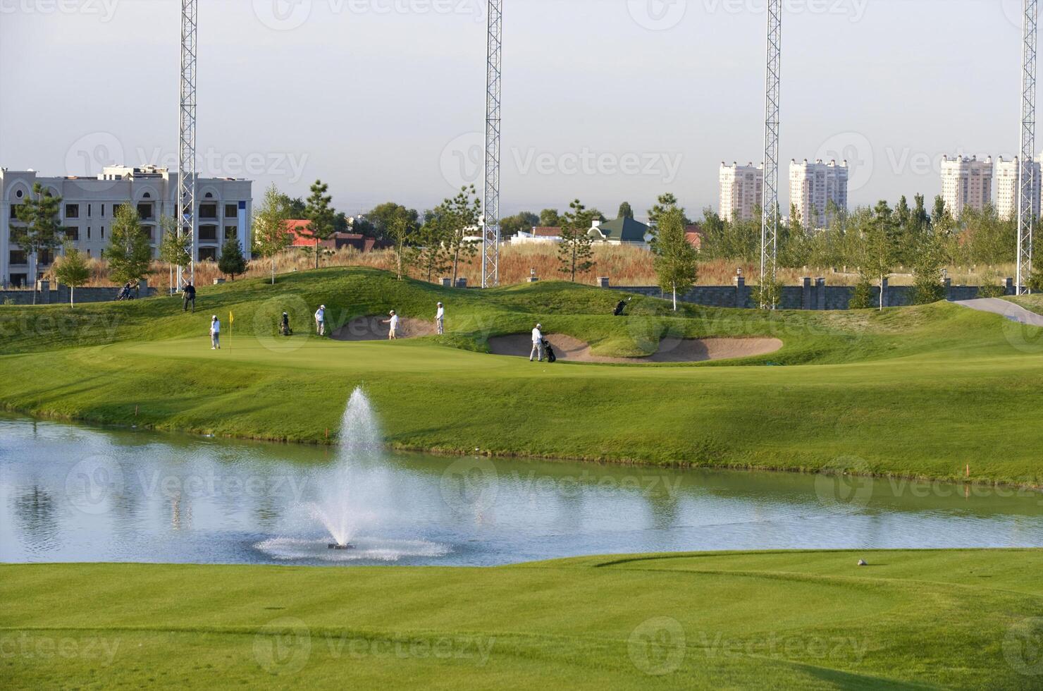 Fine golf club in foothills of Zailiyskiy Alatau photo